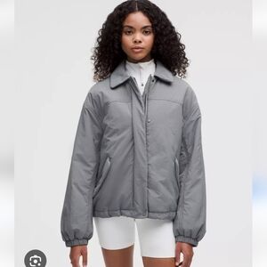 NWOT Lululemon Insulated Oversized Collared Gray Jacket Primaloft Warm Medium M